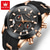 abordables Montres à quartz-OLEVS Hommes Montres à quartz Extérieur Sportif Mode Montre Bracelet Lumineux Calendrier Chronographe IMPERMÉABLE Gel de Silicone Suivre