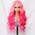 cheap Human Hair Lace Front Wigs-Human Hair Pink-Rose Gradient Color Hair 13*4 Transparent Front Lace Wig Straight Hair 180% Density For Black Women Long Human Hair Lace Wig