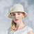 billige Partyhatter-hatter fiber bowler / cloche hatt bøtte hatt floppy hatt bryllup teselskap elegant bryllup med bowknot hodeplagg hodeplagg