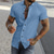 cheap Men&#039;s Casual Shirts-Men&#039;s Shirt Summer Shirt Button Up Shirt grey blue Black White Yellow Pink Short Sleeve Letter Turndown Street Casual Button-Down Clothing Apparel Fashion Casual Comfortable