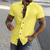 cheap Men&#039;s Casual Shirts-Men&#039;s Shirt Summer Shirt Button Up Shirt grey blue Black White Yellow Pink Short Sleeve Letter Turndown Street Casual Button-Down Clothing Apparel Fashion Casual Comfortable