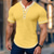 preiswerte Lässiges Henley-T-Shirt-Herren Waffel-Shirt T-Shirt mit V-Ausschnitt Kurzarm-Shirt T-Shirt Feste Farbe Henley Outdoor Strasse Kurzarm Patchwork Taste Bekleidung Täglich