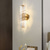 baratos Candeeiros de Parede de interior-luz de parede interna led luz de 3 cores 12cm e14 simples e moderno fundo de tv lâmpada de parede luz atmosfera de luxo cristal decoração para casa base de arandela de poupança de energia sala de