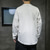 cheap Business Casual-Men's Shirt Linen Shirt Chinese Collar Shirt Mandarin Collar Shirt Casual Shirt Button Up Shirt Plain Streetwear Vacation White Light Green Pink Wine Long Sleeve Grandad Collar Spring &amp;  Fall