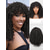 cheap Black &amp; African Wigs-Synthetic Wig Water Wave Neat Bang Wig 16 inch Black Synthetic Hair Women&#039;s Black