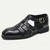 cheap Dress Sandals-Men&#039;s Black Leather Fisherman Sandals - Stylish Buckle Strap Closed-Toe Shoes for Formal and Casual Wear