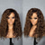 cheap Human Hair Lace Front Wigs-Remy Human Hair 13x4 Lace Front Wig Free Part Brazilian Hair Curly Water Wave Brown Wig 130% 150% Density with Baby Hair Highlighted / Balayage Hair Pre-Plucked For wigs for black women Long Human