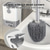 preiswerte Klobürste-1 Set Toilettenbürste mit Halter-Set, wandmontierte Toilettenbürste mit langem Griff und Halter, flexible Toilettenschüssel-Reinigungsbürste, keine toten Ecken, Badezimmer-Reinigungsbürste,