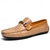 abordables Mocassins décontractés-mocassins en cuir tressé pour hommes - chaussures habillées à boucle élégantes pour les occasions formelles et décontractées