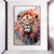 voordelige Olieverfschilderijen-handgemaakt origineel olieverfschilderij van leeuw en olifant op canvas groot abstract dierencanvas muurkunst modern impressionistisch leeuwkunstwerk voor woonkamer slaapkamerdecor zonder frame