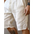 baratos Lar-Homens Calção Shorts de linho Shorts de verão Fenda Bolso frontal Perna reta Tecido Conforto Respirável Comprimento do joelho Festa Ao ar livre Casual Moda Básico Preto Branco