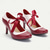 cheap 1950s-Elegant Vintage Two-Tone Red and White Ribbon-Tie Pumps for Women - Stylish High Heel Dress Shoes