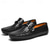 abordables Mocassins décontractés-mocassins en cuir tressé pour hommes - chaussures habillées à boucle élégantes pour les occasions formelles et décontractées