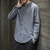 cheap Business Casual-Men's Shirt Linen Shirt Chinese Collar Shirt Mandarin Collar Shirt Casual Shirt Button Up Shirt Plain Streetwear Vacation White Light Green Pink Wine Long Sleeve Grandad Collar Spring &amp;  Fall