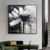 cheap Floral/Botanical Paintings-Handmade Oil Painting Canvas Wall Art Decoration Modern Abstract Black and White Flower for Home Dance Studio Decor Rolled Frameless Unstretched Painting