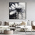 cheap Floral/Botanical Paintings-Handmade Oil Painting Canvas Wall Art Decoration Modern Abstract Black and White Flower for Home Dance Studio Decor Rolled Frameless Unstretched Painting