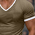 cheap Basic T shirts-Men's V Neck Tee Short Sleeve Shirt Tee Top Patchwork V Neck Outdoor Street Short Sleeve Patchwork Pocket Clothing Apparel Vintage Daily Sports &amp; Outdoors