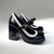 cheap 1950s-Women&#039;s Black and White Mary Jane Pumps - Retro Chunky Heel Platform Shoes for Party and Office Wear
