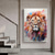 voordelige Olieverfschilderijen-handgemaakt origineel olieverfschilderij van leeuw en olifant op canvas groot abstract dierencanvas muurkunst modern impressionistisch leeuwkunstwerk voor woonkamer slaapkamerdecor zonder frame