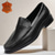 cheap Premium Leather Loafers-Men&#039;s Premium Cowhide Leather Loafers - Classic Black Slip-On Dress Shoes for Business and Formal Wear