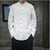 cheap Business Casual-Men's Shirt Linen Shirt Chinese Collar Shirt Mandarin Collar Shirt Casual Shirt Button Up Shirt Plain Streetwear Vacation White Light Green Pink Wine Long Sleeve Grandad Collar Spring &amp;  Fall