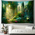 preiswerte Landschaftsteppich-Natur Blumengarten Wandteppich Wanddekoration großer Wandteppich Wanddeko Fotokulisse Decke Vorhang Home Schlafzimmer Wohnzimmer Dekoration Wandtuch XXL Natur