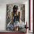 cheap People Paintings-Handmade Original Dancing Girl Oil Painting On Canvas Abstract Figure Art Painting Large Violin Wall Art Bedroom Wall Decor Handmade Gift No Frame