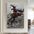 cheap Animal Paintings-Oil Painting Handmade Hand Painted Wall Art Abstract Horse Canvas Painting Home Decoration Decor Stretched Frame Ready to Hang