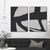 cheap Abstract Paintings-Black and White oil painting handmade Wabi Sabi Abstract oil painting Wall Art Artwork wall painting  Modern Abstract Oil Painting Geometric Wall Art painting  for Home decoration