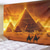 cheap Landscape Tapestry-Egyptian Pyramid Desert Hanging Tapestry Wall Art Large Tapestry Mural Decor Photograph Backdrop Blanket Curtain Home Bedroom Living Room Decoration Camels