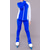 cheap Figure Skating Training Outfit-Figure Skating Fleece Jacket Figure Skating Pants Figure Skating Jacket with Pants Women&#039;s Girls&#039; Ice Skating Jacket Tights Outfits Blue+Light Blue Black White Blue Pink Patchwork Thumbhole Spandex