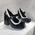 cheap 1950s-Women&#039;s Black and White Mary Jane Pumps - Retro Chunky Heel Platform Shoes for Party and Office Wear
