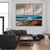 cheap Abstract Paintings-Hand painted Abstract Seascape Paintings On Canvas handmade texture Ocean sea Oil Painting Handmade Blue Art Triptych Paintings for Living Room Wall Decor