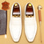 Χαμηλού Κόστους Δερμάτινα Loafers Premium-Ανδρικά Μοκασίνια &amp; Ευκολόφορετα Παπούτσια εκτύπωσης Φόρεμα Loafers Δέρμα Ιταλικό πλήρες δέρμα αγελάδας Άνετο Αντιολισθητικό Μοκασίνια Μπεζ