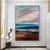 cheap Abstract Paintings-Hand painted Abstract Seascape Paintings On Canvas handmade texture Ocean sea Oil Painting Handmade Blue Art Triptych Paintings for Living Room Wall Decor
