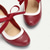 cheap 1950s-Elegant Vintage Two-Tone Red and White Ribbon-Tie Pumps for Women - Stylish High Heel Dress Shoes