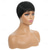 baratos Perucas capless de cabelo natural-perucas curtas de cabelo humano perucas de corte pixie com franja perucas onduladas em camadas para mulheres negras