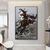 cheap Animal Paintings-Oil Painting Handmade Hand Painted Wall Art Abstract Horse Canvas Painting Home Decoration Decor Stretched Frame Ready to Hang