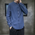 cheap Business Casual-Men's Shirt Linen Shirt Chinese Collar Shirt Mandarin Collar Shirt Casual Shirt Button Up Shirt Plain Streetwear Vacation White Light Green Pink Wine Long Sleeve Grandad Collar Spring &amp;  Fall