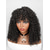 cheap Black &amp; African Wigs-Synthetic Wig Water Wave Neat Bang Wig 16 inch Black Synthetic Hair Women&#039;s Black