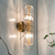 baratos Candeeiros de Parede de interior-luz de parede interna led luz de 3 cores 12cm e14 simples e moderno fundo de tv lâmpada de parede luz atmosfera de luxo cristal decoração para casa base de arandela de poupança de energia sala de