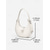 cheap Handbag &amp; Totes-Elegant Ivory Crescent Hobo Bag with Sleek Silver Hardware - Stylish Daily Carry for Women