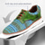 cheap Men&#039;s Oxfords-Men&#039;s Multicolor Woven Sneakers - Stylish Green and Blue Casual Lace-Up Shoes for Everyday Wear