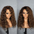 cheap Human Hair Lace Front Wigs-Remy Human Hair 13x4 Lace Front Wig Free Part Brazilian Hair Curly Water Wave Brown Wig 130% 150% Density with Baby Hair Highlighted / Balayage Hair Pre-Plucked For wigs for black women Long Human