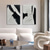 abordables Peintures à l&#039;huile-Peintures à l&#039;huile faites à la main toile mur art décoration moderne simple abstrait noir blanc pour la décoration intérieure roulé sans cadre peinture non étirée