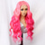 cheap Human Hair Lace Front Wigs-Human Hair Pink-Rose Gradient Color Hair 13*4 Transparent Front Lace Wig Straight Hair 180% Density For Black Women Long Human Hair Lace Wig