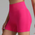 cheap Yoga Shorts &amp; Bikers-Women&#039;s Joggers Gym Shorts Yoga Pants Ribbed Lightweight High Waist Yoga Fitness Gym Workout Shorts Amethyst Pink Fuchsia Fall Sports Activewear Micro-elastic Skinny