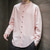 cheap Business Casual-Men's Shirt Linen Shirt Chinese Collar Shirt Mandarin Collar Shirt Casual Shirt Button Up Shirt Plain Streetwear Vacation White Light Green Pink Wine Long Sleeve Grandad Collar Spring &amp;  Fall