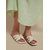 billiga Semester Sandaler-kvinnors avslappnade platta sandaler – minimalistisk design med öppen tå med sammanvävda remmar, bekväma slip-on skor för sommarutflykter
