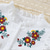 ieftine Seturi-2 Piese Copii Fete Floral Crewneck Costume de rochie A stabilit Fără manșon Modă Școală 7-13 ani Vară Alb